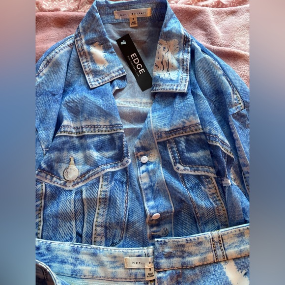 All In Denim Printed Short Set - Picture 8 of 8